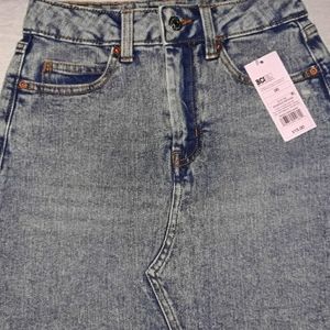 Wild Fable Size 00 Blue Denim Mini Skirt NWT